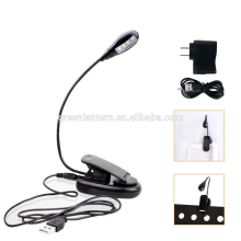 4-LED Clip-On Reading Book Light with 360 Adjustable Gooseneck